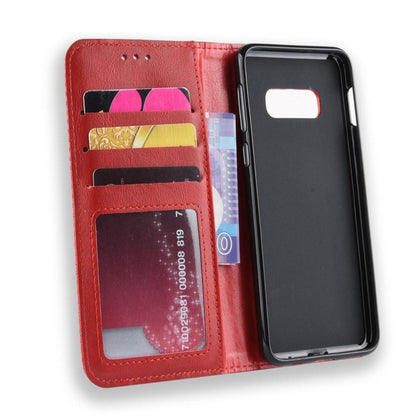 Wallet Case für Samsung Galaxy S10e Vintage Karo Handy Tasche Magnet