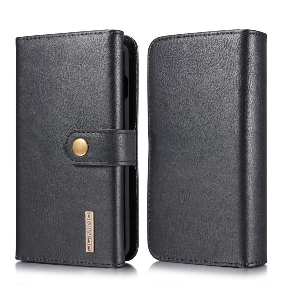 DG.MING Wallet Case für Samsung Galaxy S10 Echt Leder Brief Tasche 2in1 Etui Hülle