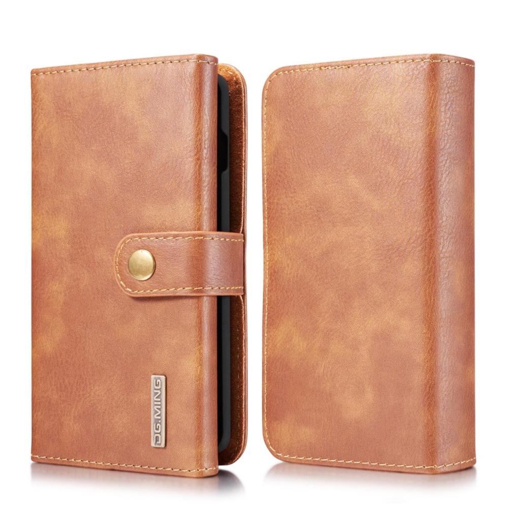 DG.MING Wallet Case für Samsung Galaxy S10 Echt Leder Brief Tasche 2in1 Etui Hülle
