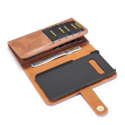 DG.MING Wallet Case für Samsung Galaxy S10 Echt Leder Brief Tasche 2in1 Etui Hülle