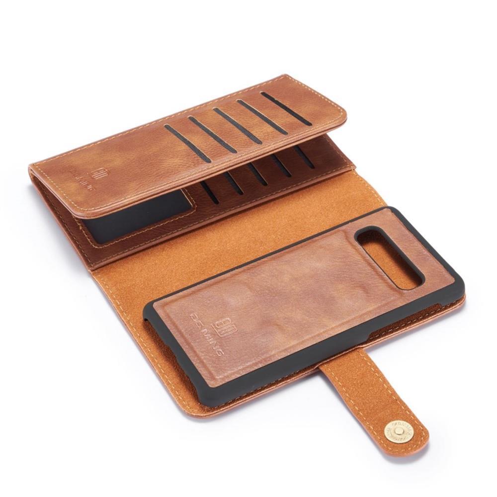 DG.MING Wallet Case für Samsung Galaxy S10 Echt Leder Brief Tasche 2in1 Etui Hülle