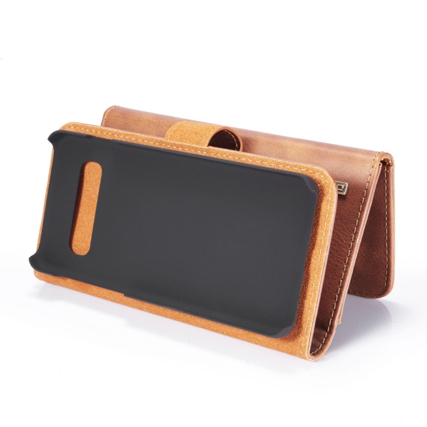DG.MING Wallet Case für Samsung Galaxy S10 Echt Leder Brief Tasche 2in1 Etui Hülle