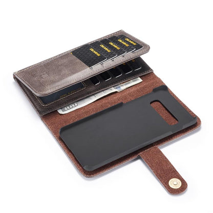 DG.MING Wallet Case für Samsung Galaxy S10 Echt Leder Brief Tasche 2in1 Etui Hülle