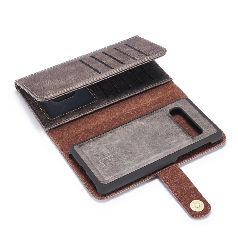 DG.MING Wallet Case für Samsung Galaxy S10 Echt Leder Brief Tasche 2in1 Etui Hülle