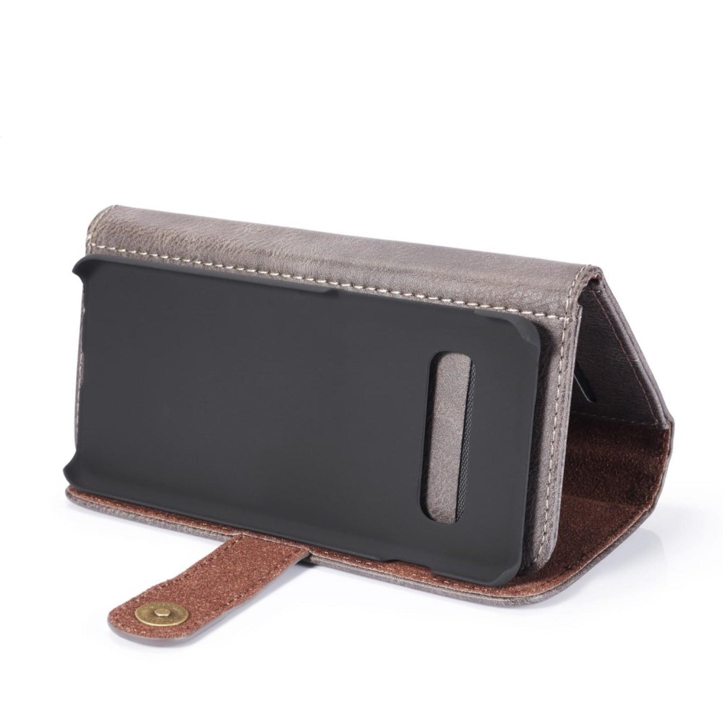 DG.MING Wallet Case für Samsung Galaxy S10 Echt Leder Brief Tasche 2in1 Etui Hülle