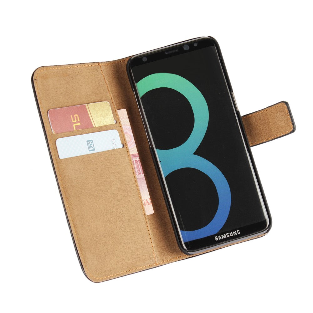 Wallet Case für Samsung Galaxy S8+ PLUS Genuine Split Echt Leder Tasche