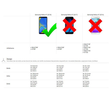 Flip Case für Samsung Galaxy A7 2018 TPU Flexi Slim Klapp Etui Magnet