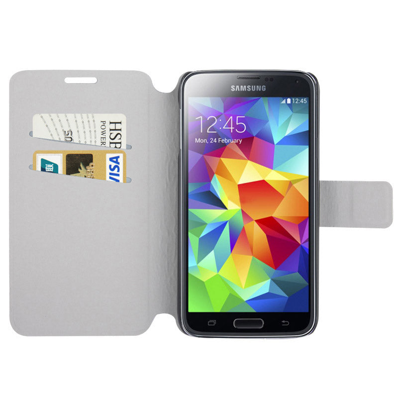 Wallet Case für Samsung Galaxy S5 G900 Carbon Fiber