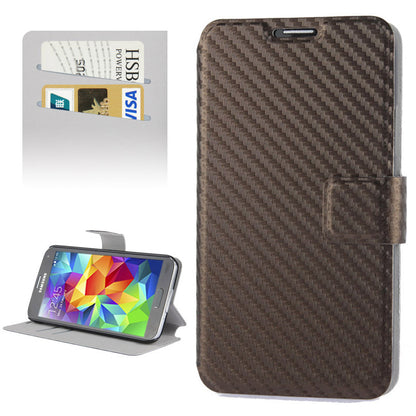 Wallet Case für Samsung Galaxy S5 G900 Carbon Fiber