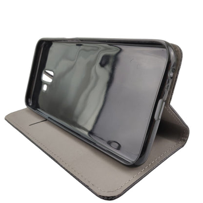 Wallet Case für Samsung Galaxy J6+ PLUS 2018 Karo Smart Magnet Handy Tasche