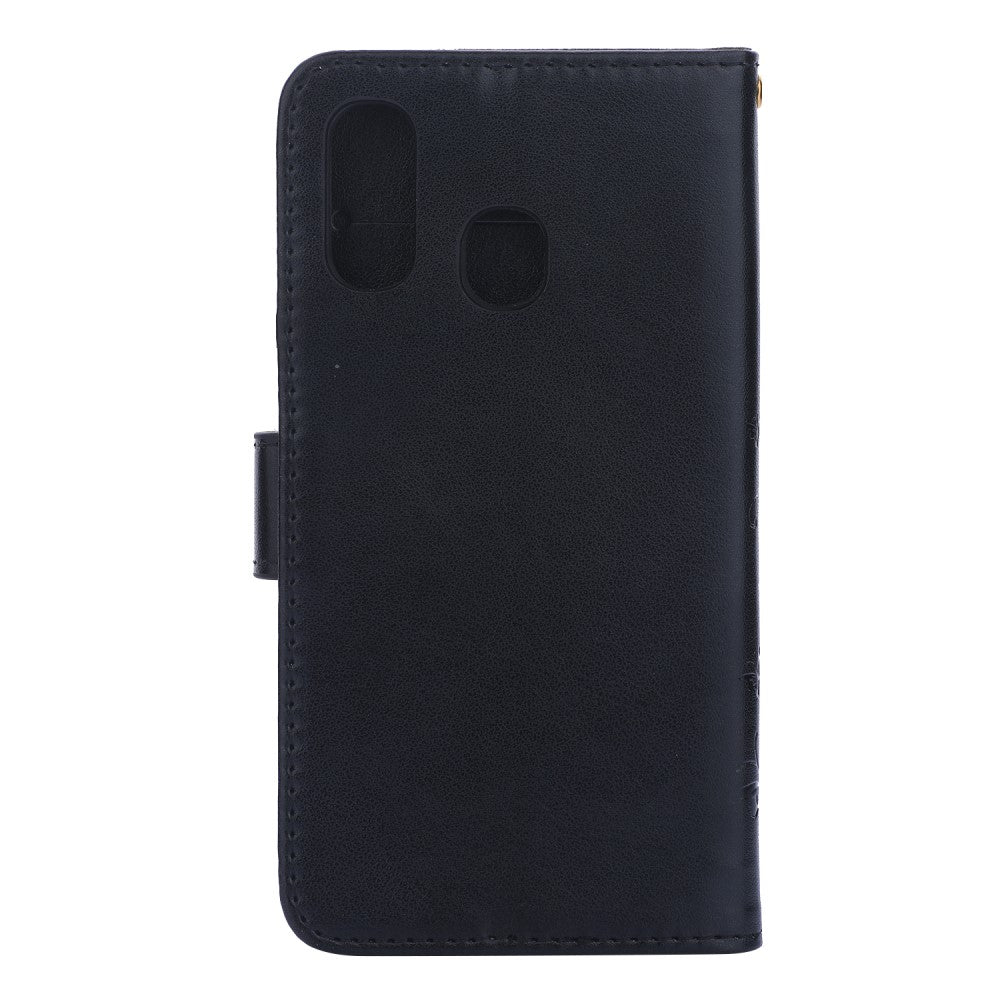 Wallet Case für Samsung Galaxy A40 Butterfly Flower Motiv Handy Tasche