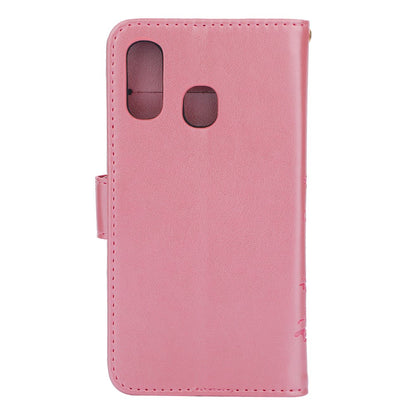 Wallet Case für Samsung Galaxy A40 Butterfly Flower Motiv Handy Tasche
