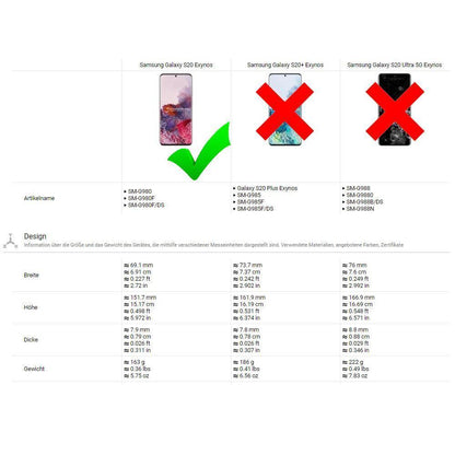 Wallet Case für Samsung Galaxy S20 Genuine Split Echt Leder Handy Tasche