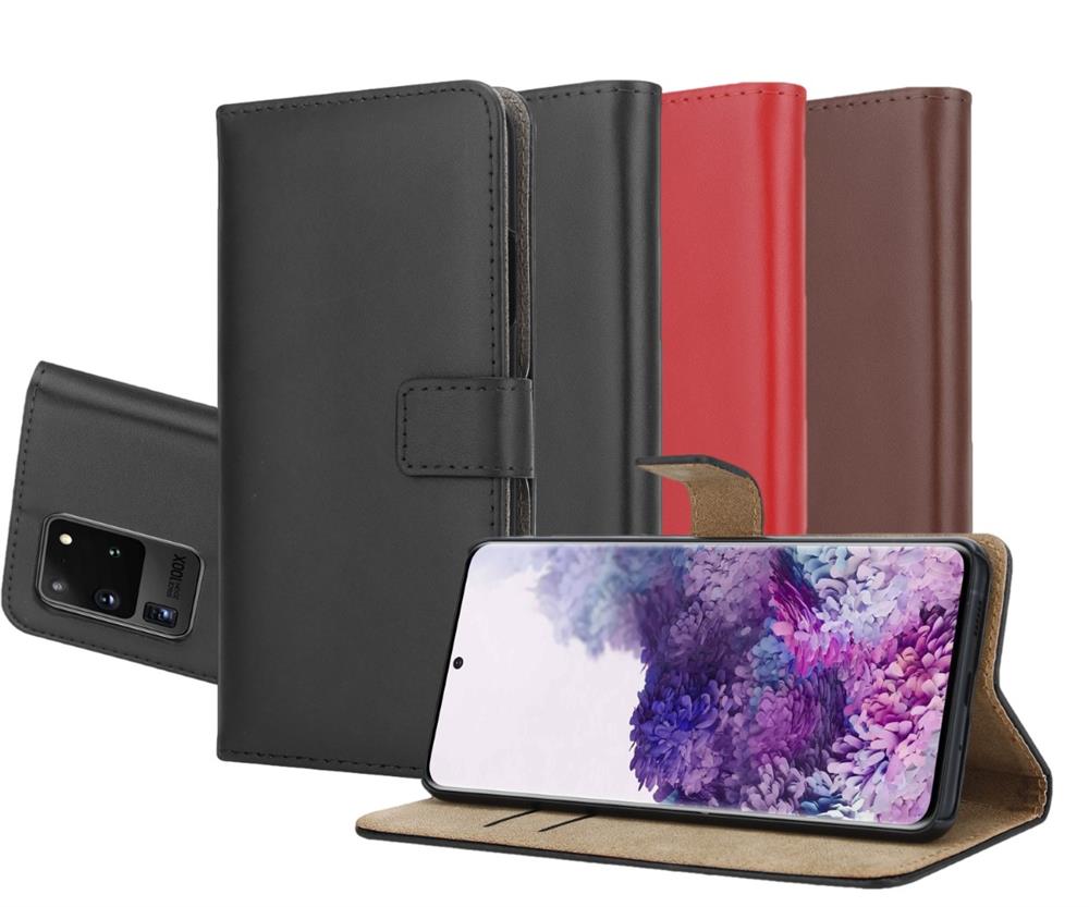 Wallet Case für Samsung Galaxy S20 Ultra Genuine Split Echt Leder Handy Tasche