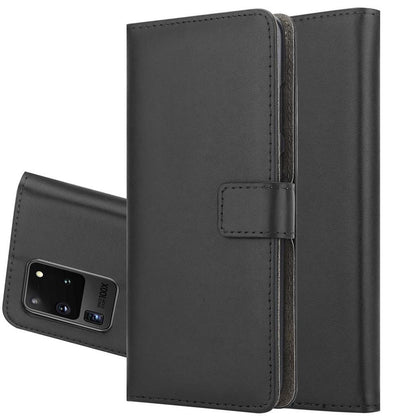 Wallet Case für Samsung Galaxy S20 Ultra Genuine Split Echt Leder Handy Tasche