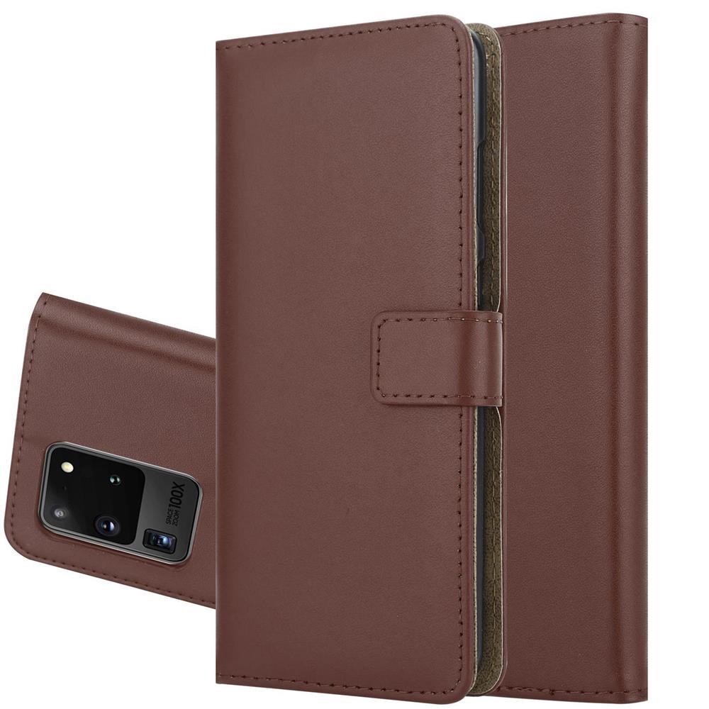 Wallet Case für Samsung Galaxy S20 Ultra Genuine Split Echt Leder Handy Tasche