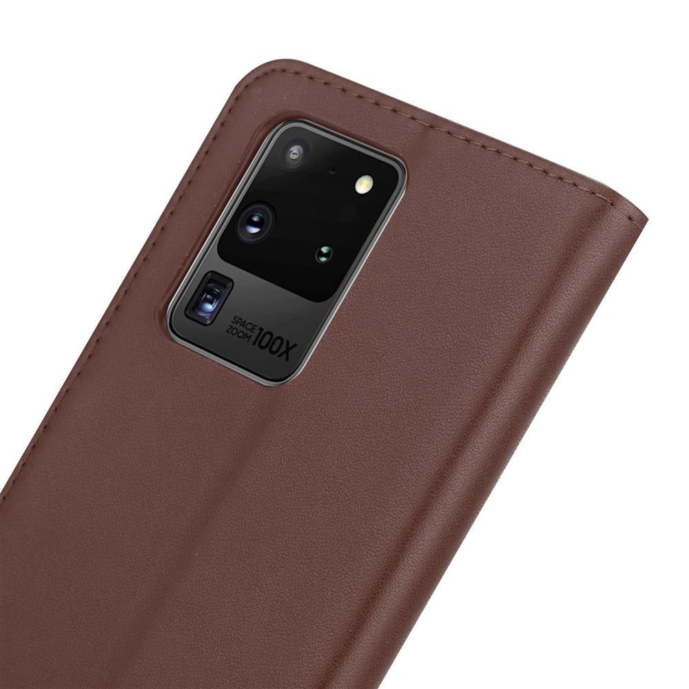 Wallet Case für Samsung Galaxy S20 Ultra Genuine Split Echt Leder Handy Tasche