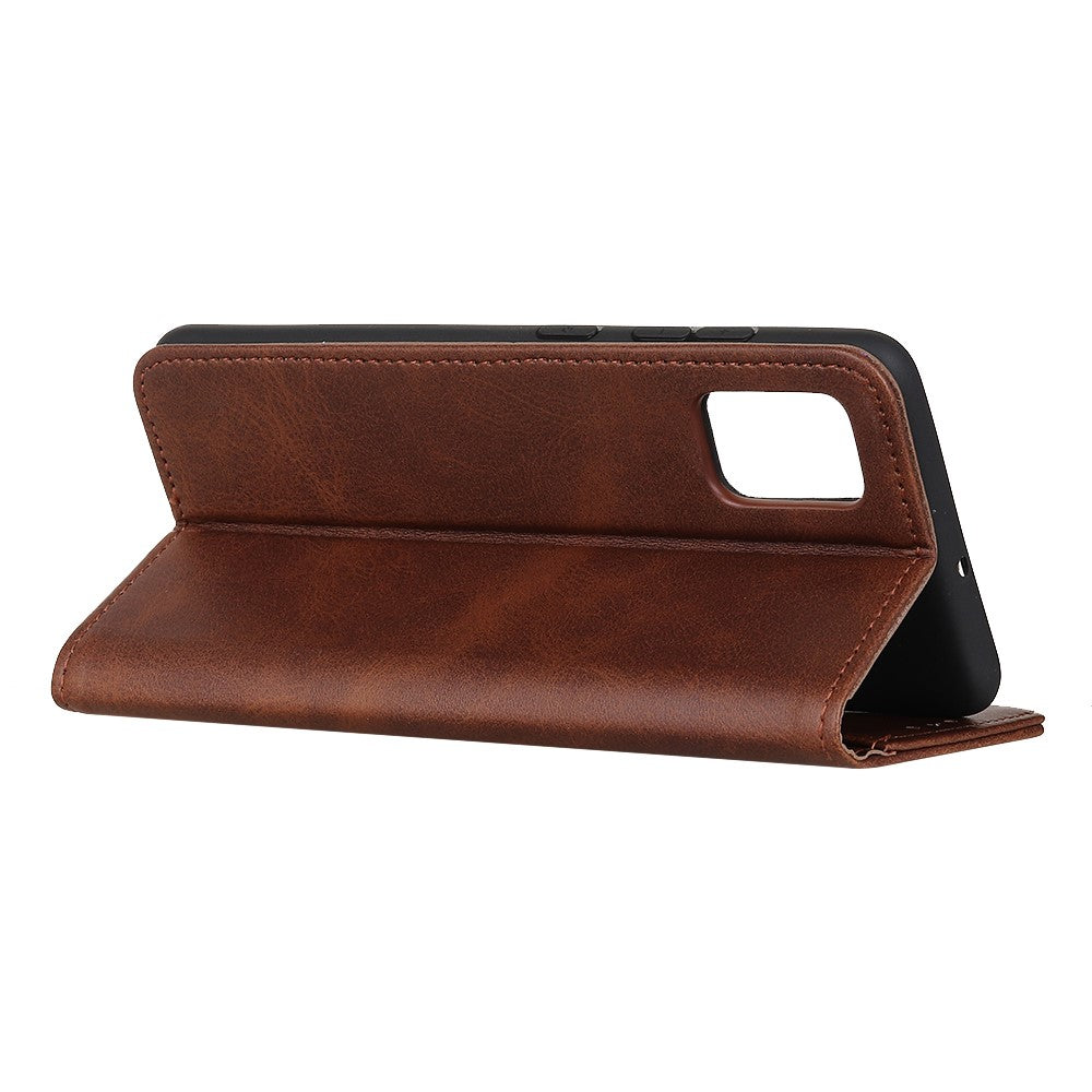 Wallet Case für Samsung Galaxy A71 Echt Leder Magnet Handy Tasche