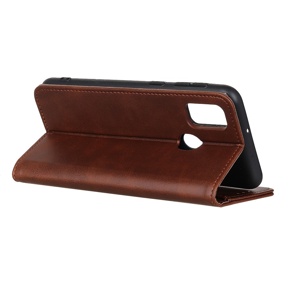 Wallet Case für Samsung Galaxy A21s Echt Leder Magnet Handy Tasche