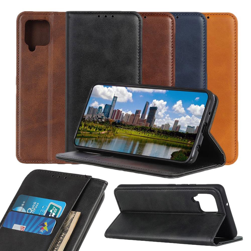 Wallet Case für Samsung Galaxy A42 5G Echt Leder Magnet Handy Tasche