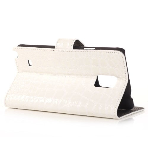 Wallet Case für Samsung Galaxy Note 4 Croco Leder Skin