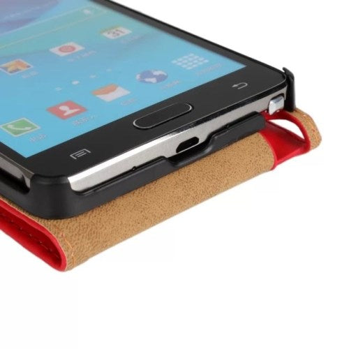 Flip Case für Samsung Galaxy Note 4 Echt Leder Vertikal