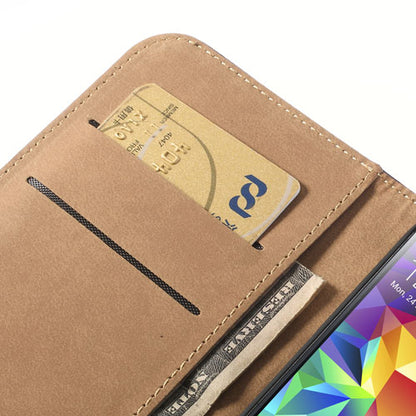 Wallet Case für Samsung Galaxy S5 G900 Echt Leder Magnet