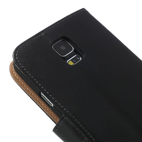 Wallet Case für Samsung Galaxy S5 G900 Echt Leder Magnet