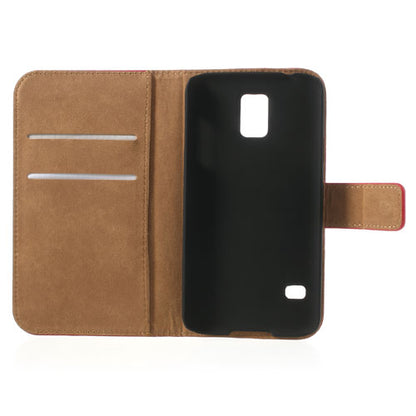 Wallet Case für Samsung Galaxy S5 G900 Echt Leder Magnet