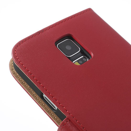 Wallet Case für Samsung Galaxy S5 G900 Echt Leder Magnet