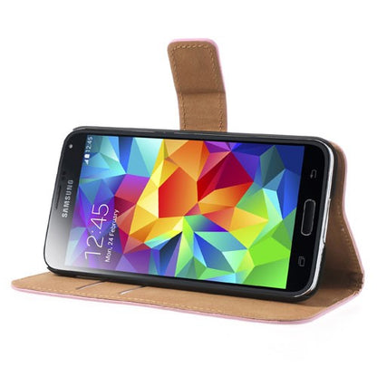 Wallet Case für Samsung Galaxy S5 G900 Echt Leder Magnet