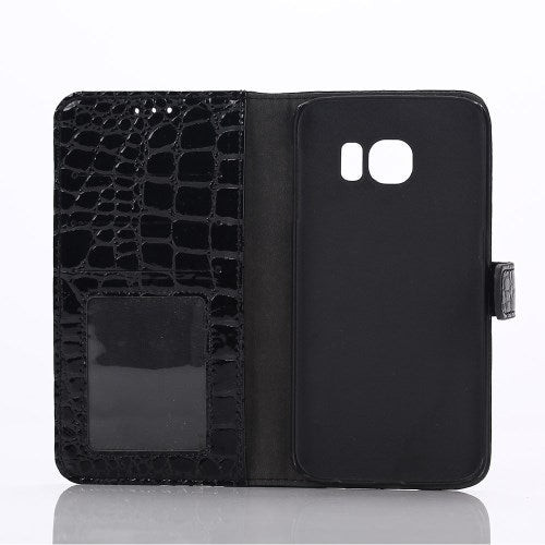 Wallet Case für Samsung Galaxy S6 Edge G925 Crocodile Leder Skin
