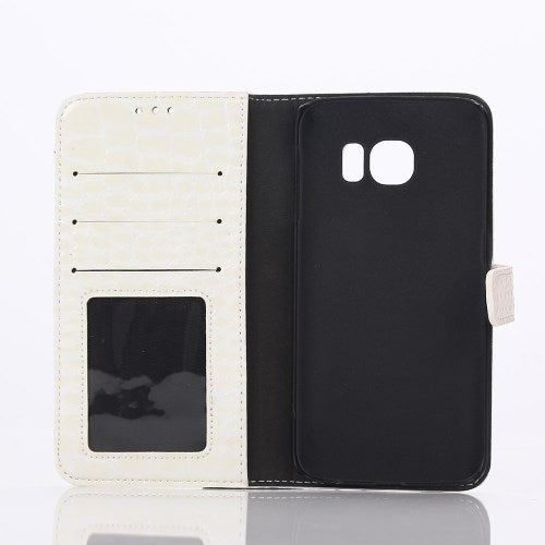 Wallet Case für Samsung Galaxy S6 Edge G925 Crocodile Leder Skin