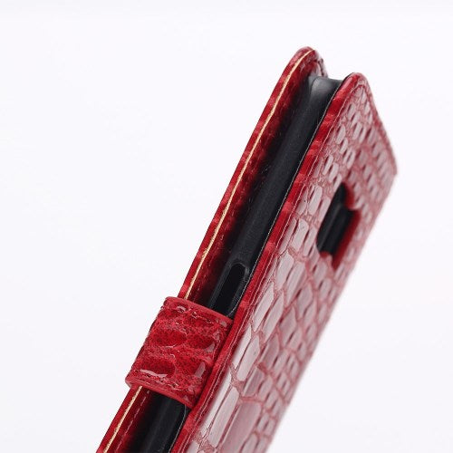 Wallet Case für Samsung Galaxy S6 Edge G925 Crocodile Leder Skin