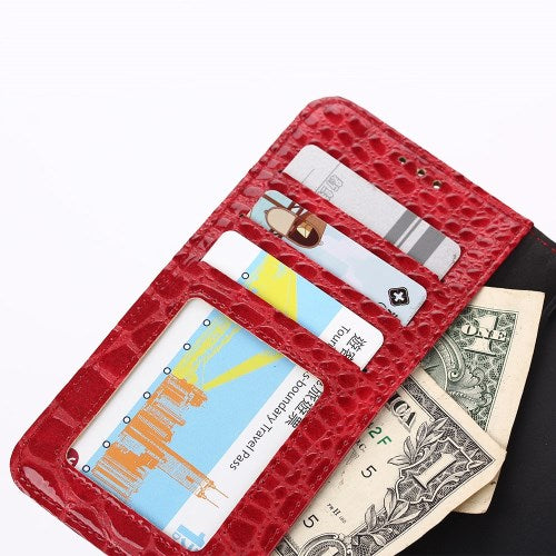 Wallet Case für Samsung Galaxy S6 Edge G925 Crocodile Leder Skin