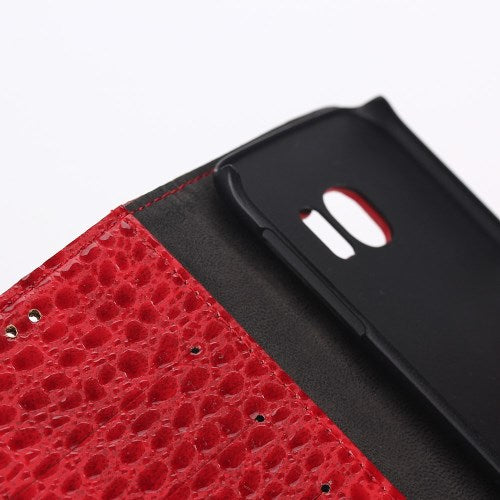 Wallet Case für Samsung Galaxy S6 Edge G925 Crocodile Leder Skin