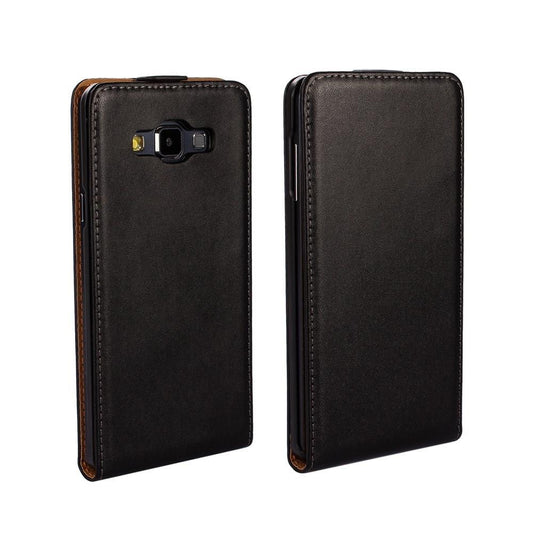 Flip Case für Samsung Galaxy A7 (2015) Echt Leder Magnet Vertikal