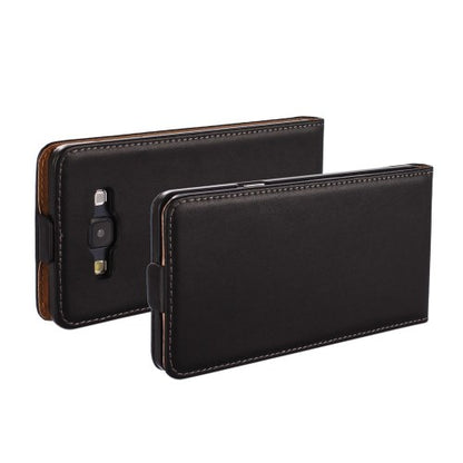Flip Case für Samsung Galaxy A7 (2015) Echt Leder Magnet Vertikal