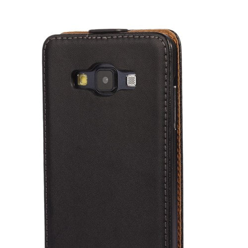 Flip Case für Samsung Galaxy A7 (2015) Echt Leder Magnet Vertikal