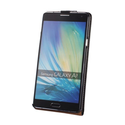 Flip Case für Samsung Galaxy A7 (2015) Echt Leder Magnet Vertikal