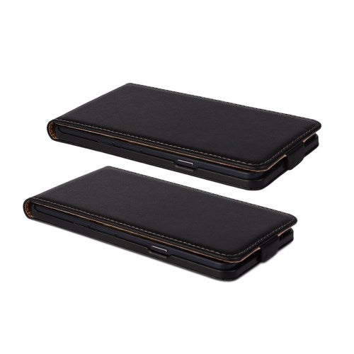 Flip Case für Samsung Galaxy A7 (2015) Echt Leder Magnet Vertikal