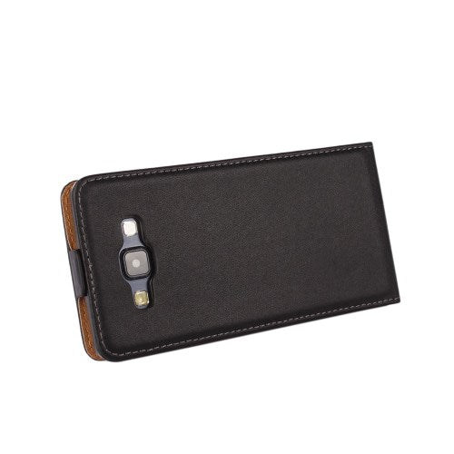 Flip Case für Samsung Galaxy A7 (2015) Echt Leder Magnet Vertikal