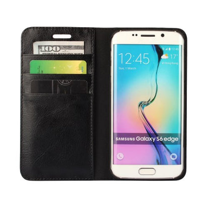 Wallet Case für Samsung Galaxy S6 Edge G925 Genuine Split Echt Leder