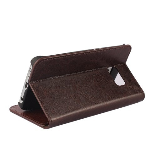 Wallet Case für Samsung Galaxy S6 Edge G925 Genuine Split Echt Leder