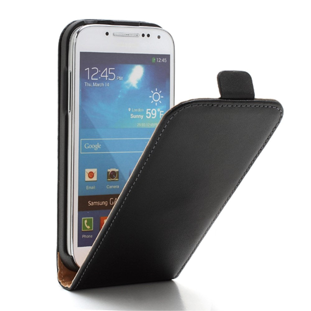 Flip Case für Samsung Galaxy S4 Mini I9190 I9195 Genuine Split Echt Leder