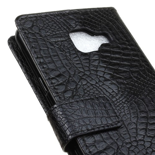 Wallet Case für Samsung Galaxy A3 A310 (2016) Crocodile Skin Kroko Muster