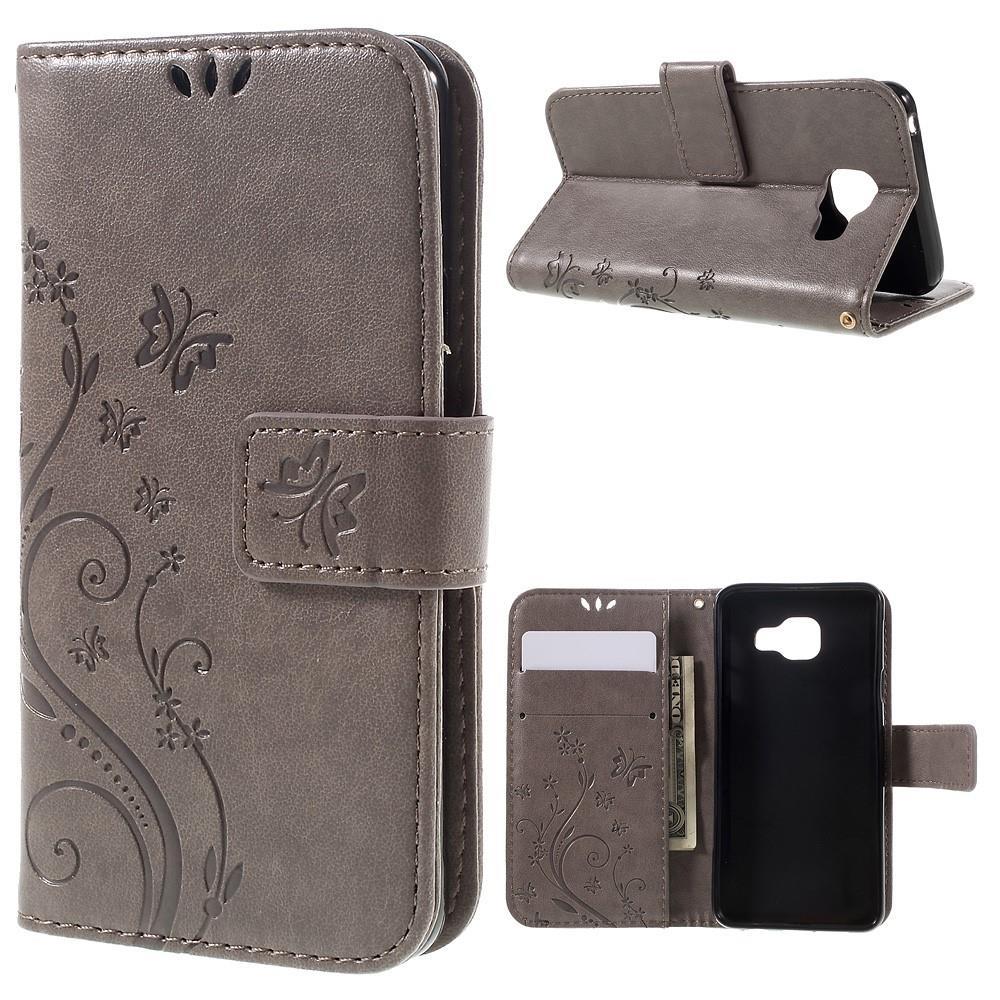 Wallet Case für Samsung Galaxy A3 A310 (2016) Butterfly Flower Motiv