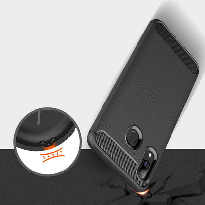 TPU Case für Samsung Galaxy A40 Carbon Skin Brushed Hülle