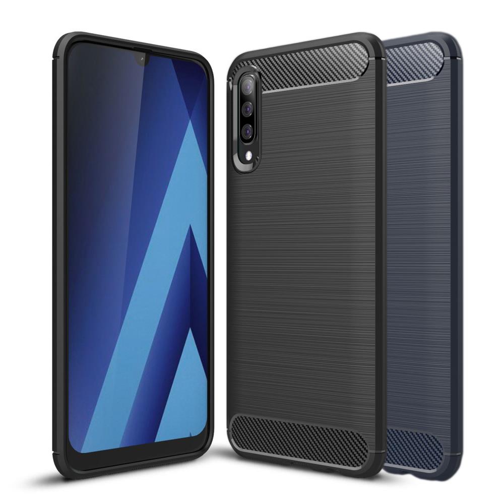 TPU Case für Samsung Galaxy A70 Carbon Skin Brushed Hülle