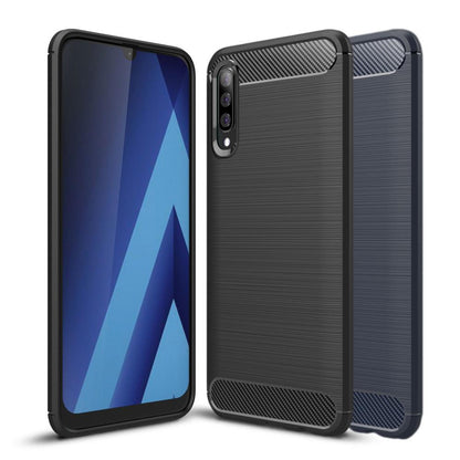 TPU Case für Samsung Galaxy A70 Carbon Skin Brushed Hülle